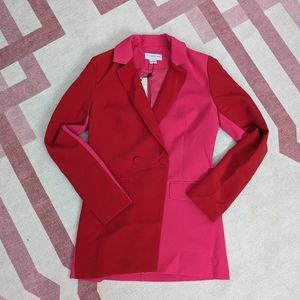 Never Fully Dressed Red and Pink Tailored Blazer